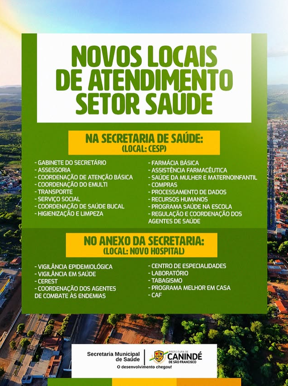 Novos Locais de Atendimento - Setor Saúde